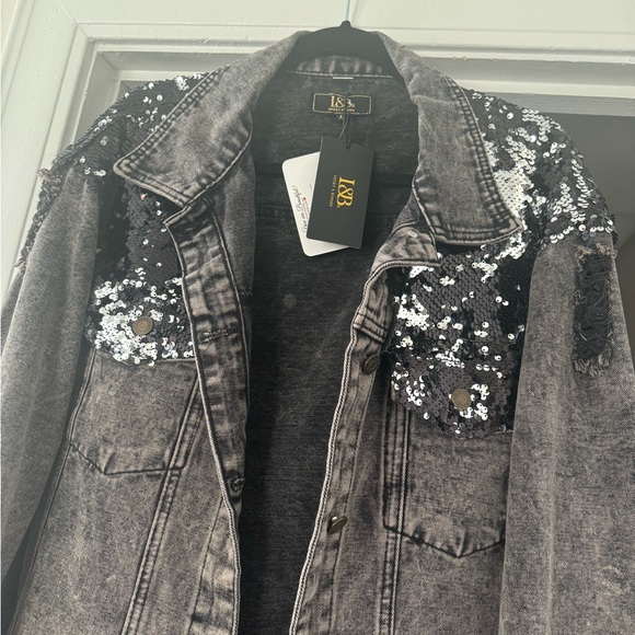 L&B Sequins Denim Jacket - Picture 3 of 4